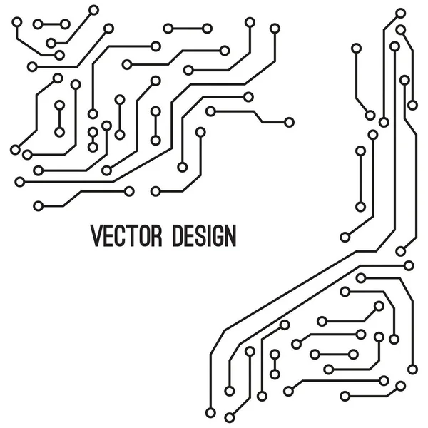 Fond abstrait avec circuit imprimé. — Image vectorielle