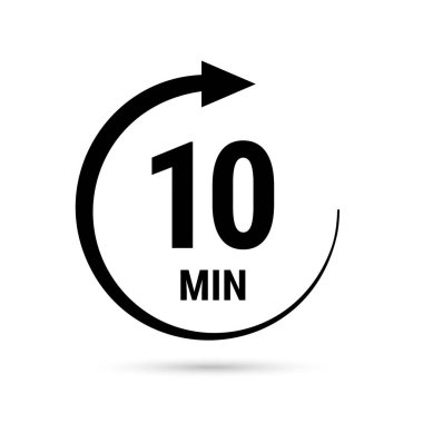 Zamanlayıcı ile izole illüstrasyon.