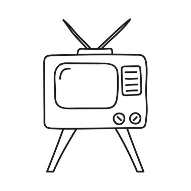 Eski TV 'nin vektör simgesi.