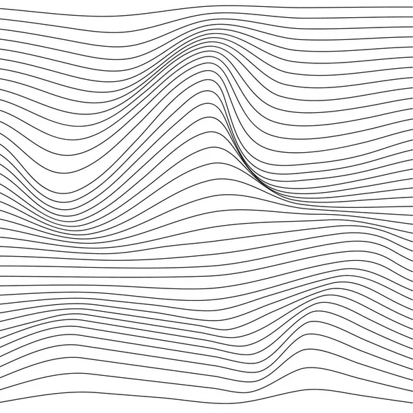 歪み波モノクロテクスチャ. — ストックベクタ