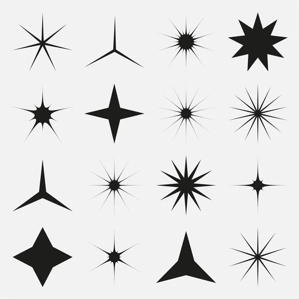 Vector estrellas brillan icono — Vector de stock