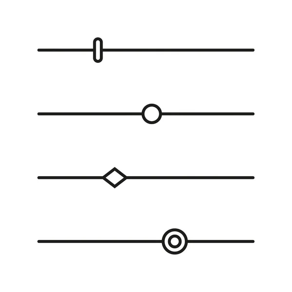 Набор панелей ползунков пользовательского интерфейса. — стоковый вектор
