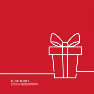 hediye kutusu ile vektör arka plan
