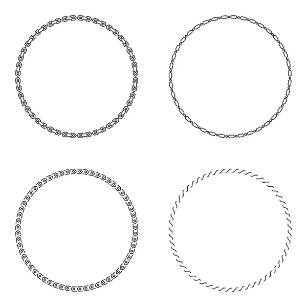 Set di cornici rotonde vettoriali — Vettoriale Stock