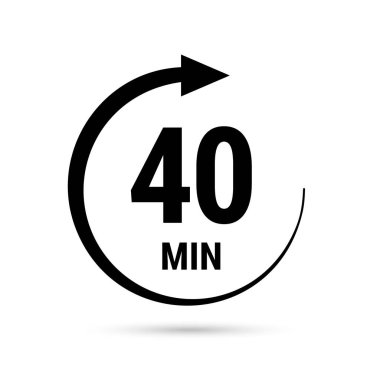 Zamanlayıcı ile izole illüstrasyon.