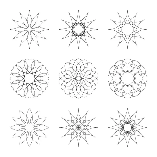 Набір векторних круглих кадрів — стоковий вектор