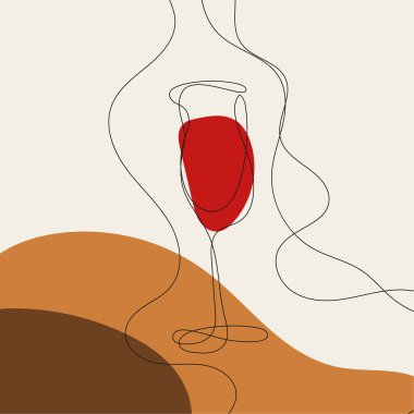 Bir kadeh kırmızı şarap.