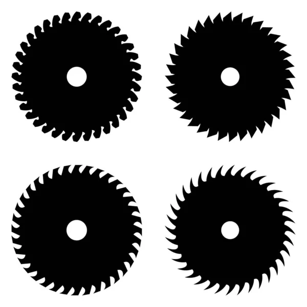 Ensemble de lames de scie circulaire — Image vectorielle