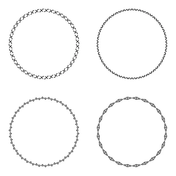 Набір векторних круглих кадрів — стоковий вектор