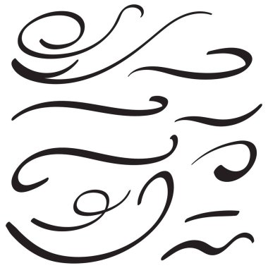 El çizilmiş vektör kümesi altı çizili