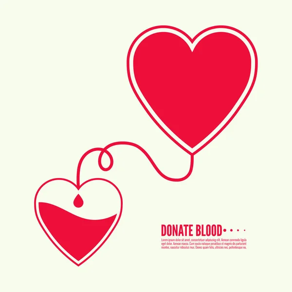 Donación de sangre de símbolo. — Vector de stock