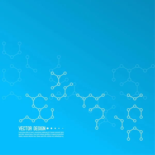 Abstract background of molecular structure. — Stock Vector