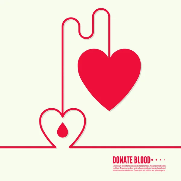 Символическое донорство крови. — стоковый вектор