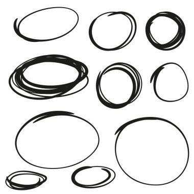 El çizilmiş ovalleri ayarla