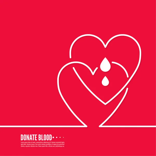 Символ донорства крові . — стоковий вектор