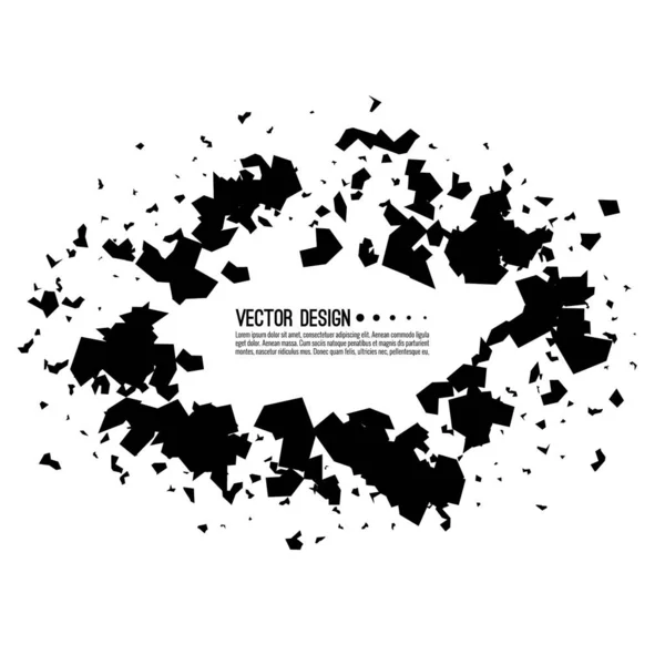 Banner negro explosivo. — Archivo Imágenes Vectoriales