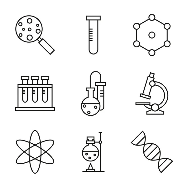 Ensemble vectoriel d'icônes chimiques. — Image vectorielle