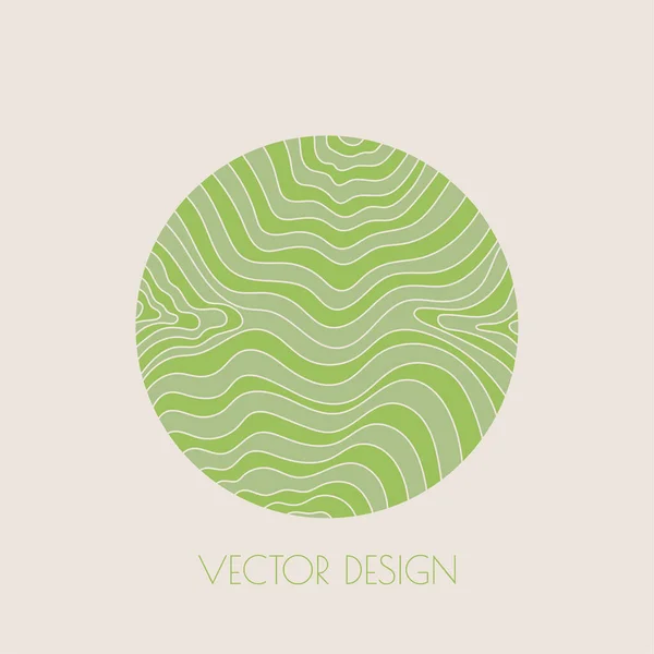 Round modern minimal logo — Stock Vector