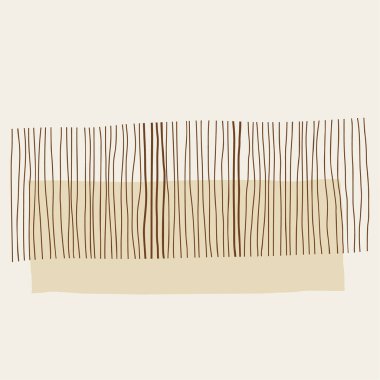 Orta yüzyılın İskandinav tarzında dikdörtgen şekilli ve çizgi desenli sanat çalışmaları. Kapak, katalog ve resim için en az biçimdeki vektör illüstrasyonuName.