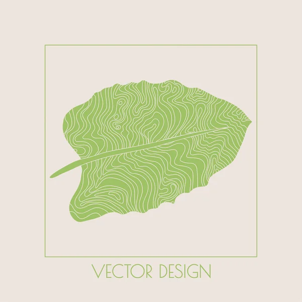 Logo Moderne Minimal Feuille Décorative Emblème Vectoriel Pour Les Cosmétiques — Image vectorielle