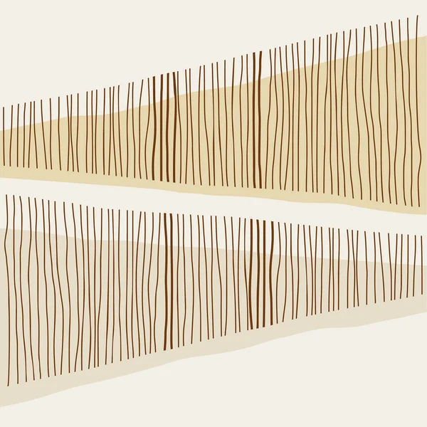 Abstrakter Zeitgenössischer Ästhetischer Hintergrund Mit Ungleichmäßigen Handgezeichneten Linien Vector Wandkunst — Stockvektor