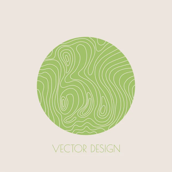 Modern Minimal Logo Organic Shapes Dynamic Waves Lines Vector Emblem — Stockvektor