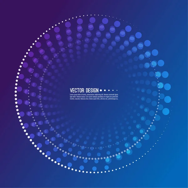 Abstract Vector Gradient Background Spiral Dot Swirl Concept Rotational Movement — Stock vektor