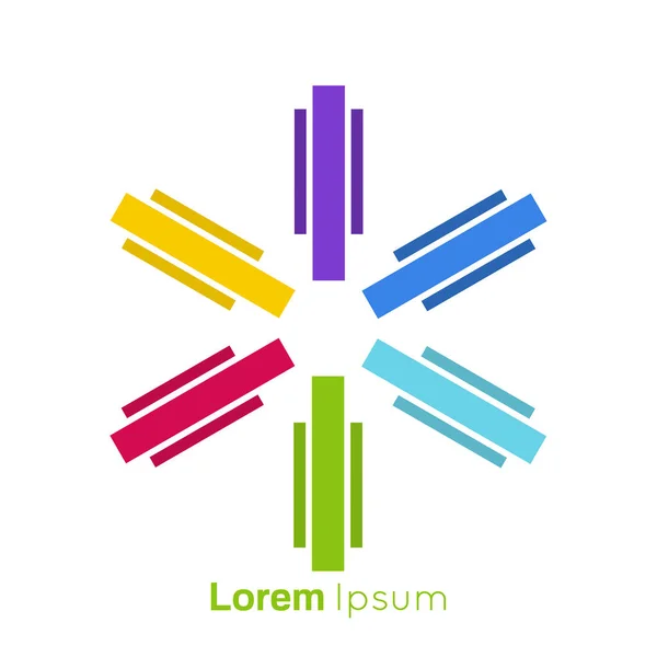Αφηρημένο Πρότυπο Σχεδιασμού Διανυσματικού Λογότυπου Σύμβολο Ενότητας Πολύχρωμης Ομάδας — Διανυσματικό Αρχείο