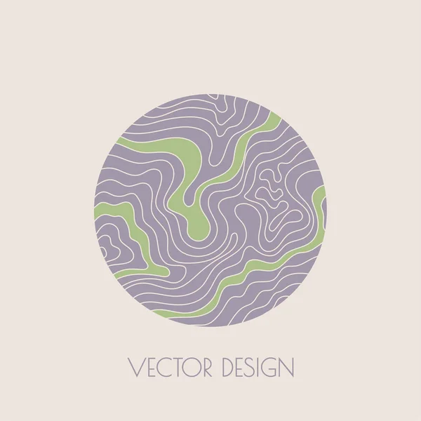 Modern Minimal Logo Organic Shapes Dynamic Waves Lines Vector Emblem — стоковый вектор