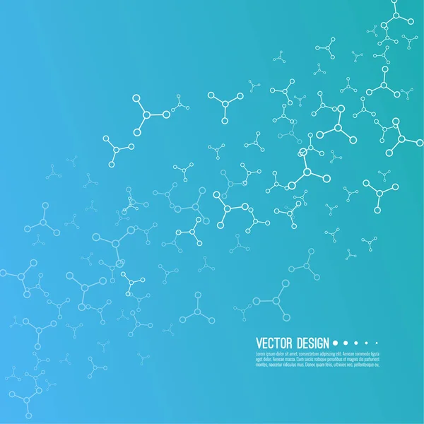 Vector Abstract Background Atoms Molecular Structures Concept Technical Medical Innovation — Stock Vector