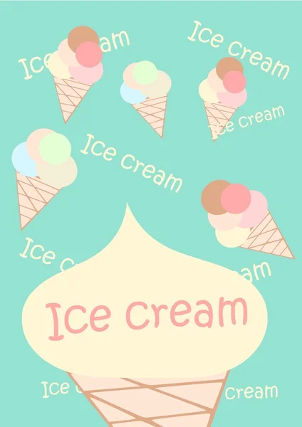 Рекламный плакат мороженого — стоковое фото