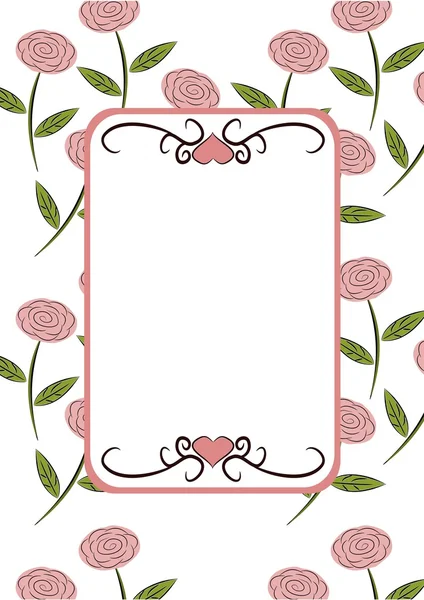 Retro floral frame — Stock Photo, Image