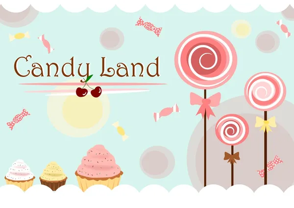 Candy land söt affisch Stockbild