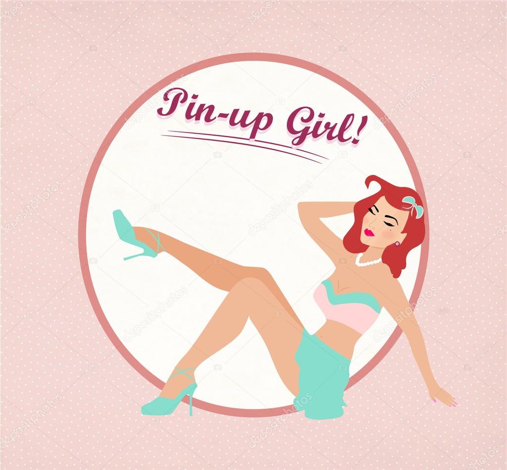 Pin up girl background