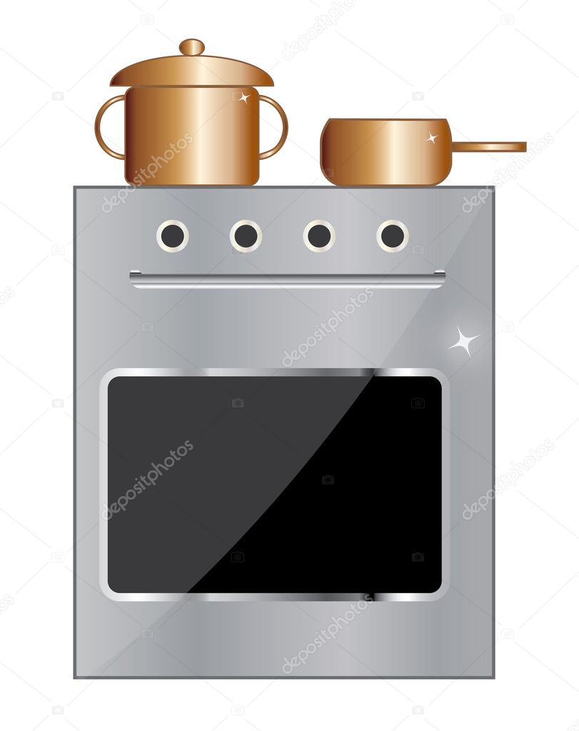 Modern silver stove