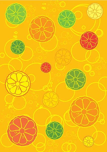 Different fresh fruits background or walpaper with bubbles — Stock Photo, Image