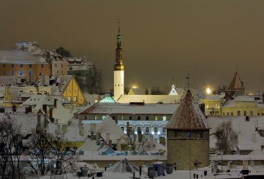 Kış eski tallinn'ın