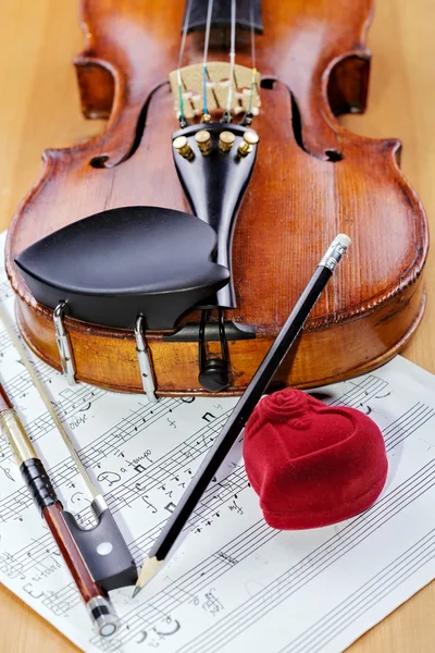 Gammel violin - Stock-foto