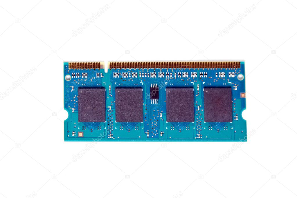 Notebook type ram module isolated on white
