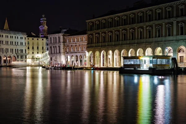 밤의 대운하, 베네치아 — 스톡 사진