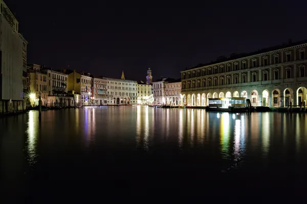 Grand Canal v noci, Benátky — Stock fotografie