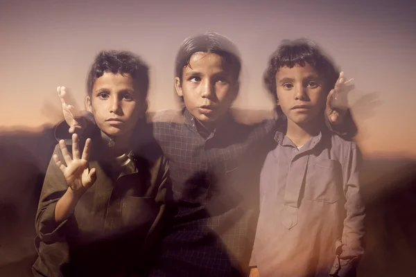 Egyptská chlapci — Stock fotografie