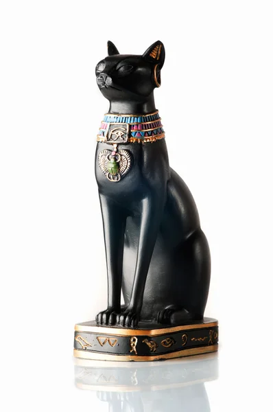 Kat standbeeld in de Egyptische stijl Stockfoto