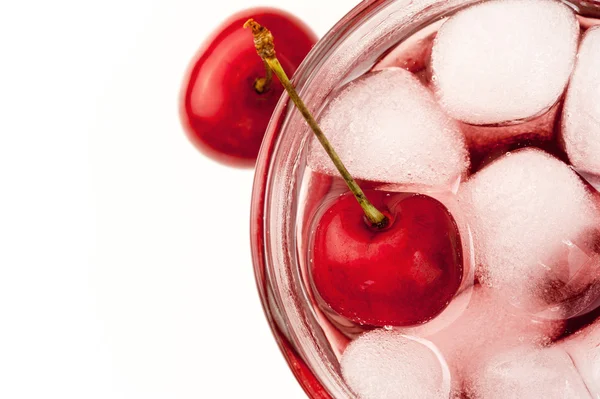 Cherry cocktail top view — Stock Photo, Image
