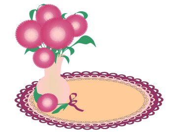 bir vazoda krizantem buket,