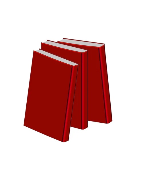 Vetor de livros vermelhos — Vetor de Stock