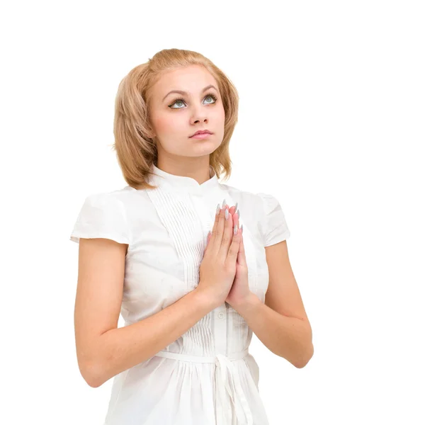 Mujer joven rezando —  Fotos de Stock