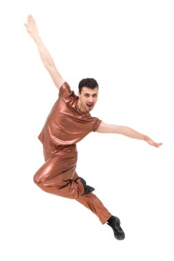 bazı hareketleri gösteren genç modern dansçı