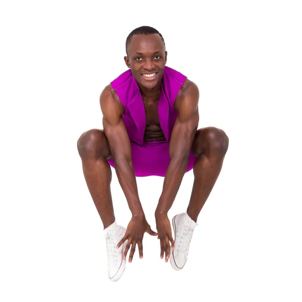 Happy young man jumping — Stock Photo, Image