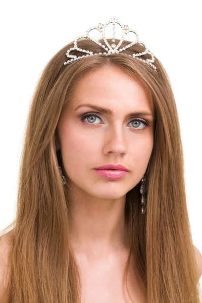 Portrait of beautiful girl with diadem — Stock Photo, Image